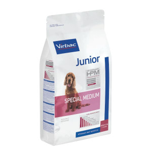 VIRBAC HPM DOG JUNIOR SPECIAL M sausā suņu barība 12kg